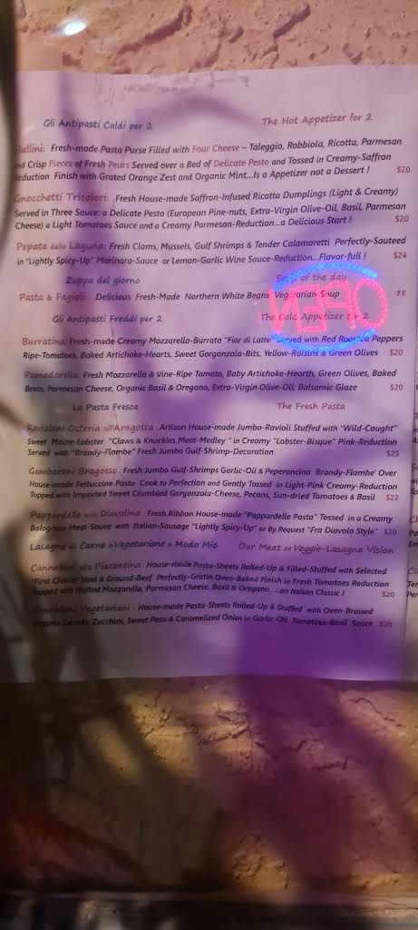 Osteria Rustica Italian Restaurant Menu 8